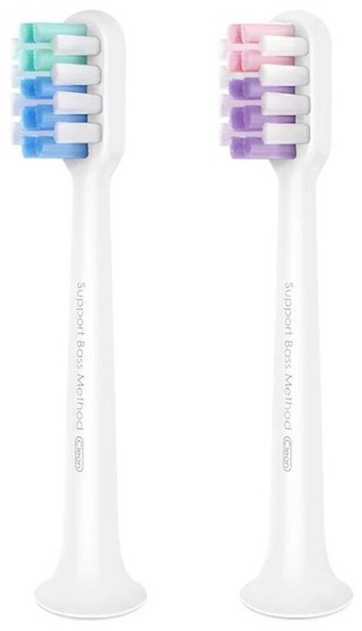 Сменные насадки для зубной щетки DR.BEI EB-N0202 очищающие 2шт гибкая щетина