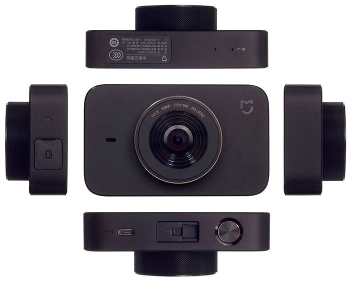 Автомобильный видеорегистратор Xiaomi Mi Dash Cam 1S черный QDJ4032GL