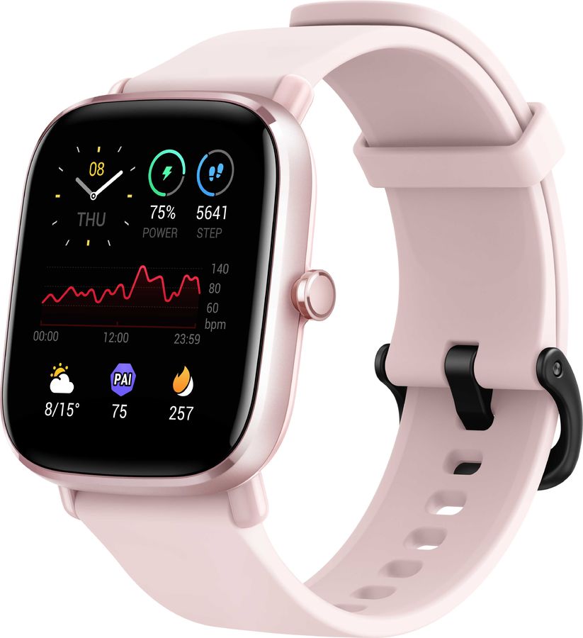 Смарт-часы Amazfit GTS 2 mini розовый с розовым ремешком