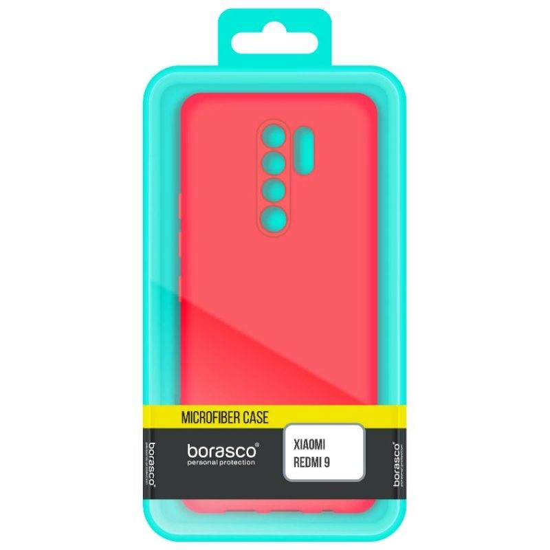 Чехол для смартфона BoraSCO Microfiber для Xiaomi Redmi Note 8 (2021) красный