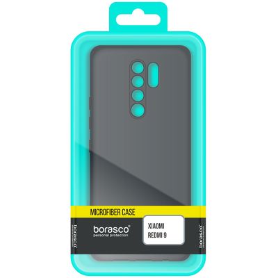 Чехол для смартфона BoraSCO Microfiber для Xiaomi Redmi Note 8 (2021) черный