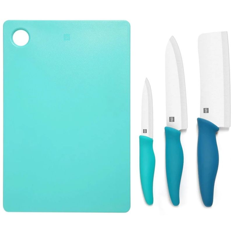 Набор кухонных ножей c разделочной доской Huo Hou Ceramic Knife HU0020