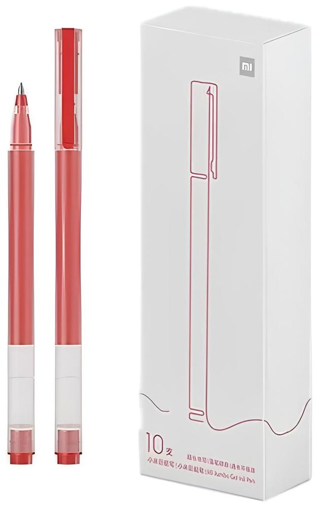 Ручка гелевая Xiaomi High-capacity Gel Pen (10шт) красный BHR8863GL