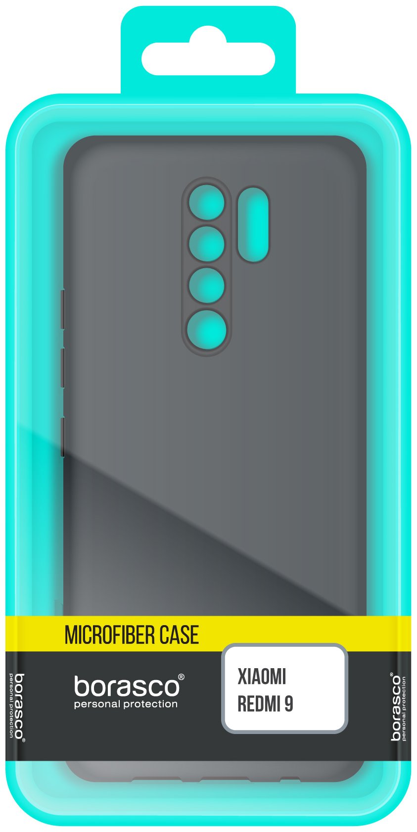 Чехол для смартфона BoraSCO Microfiber для Xiaomi Redmi Note 9 Pro/ 9S черный