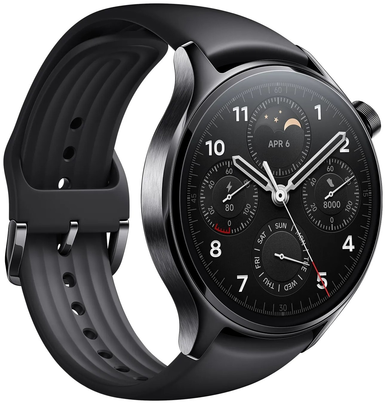 Смарт-часы Xiaomi Watch S1 Pro черный с черным ремешком BHR6013GL