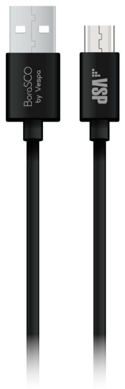 Кабель Borasco USB to Micro-USB 2А 1м черный 20542
