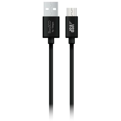 Кабель Borasco USB to Micro-USB 2А 1м черный 20542