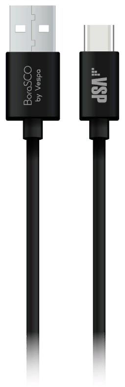 Кабель Borasco USB to Type-C 2А 1м черный 20545