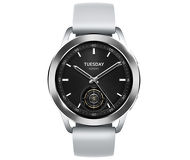 Смарт-часы Xiaomi Watch S3 серебристый с серым ремешком BHR7873GL