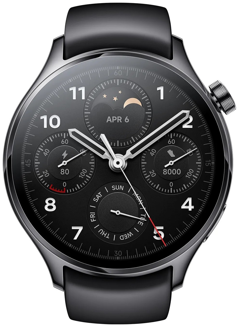 Смарт-часы Xiaomi Watch S1 Pro черный с черным ремешком BHR6013GL