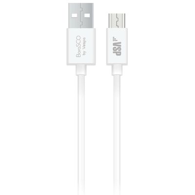 Кабель Borasco USB to Micro-USB 2А 1м белый 34849