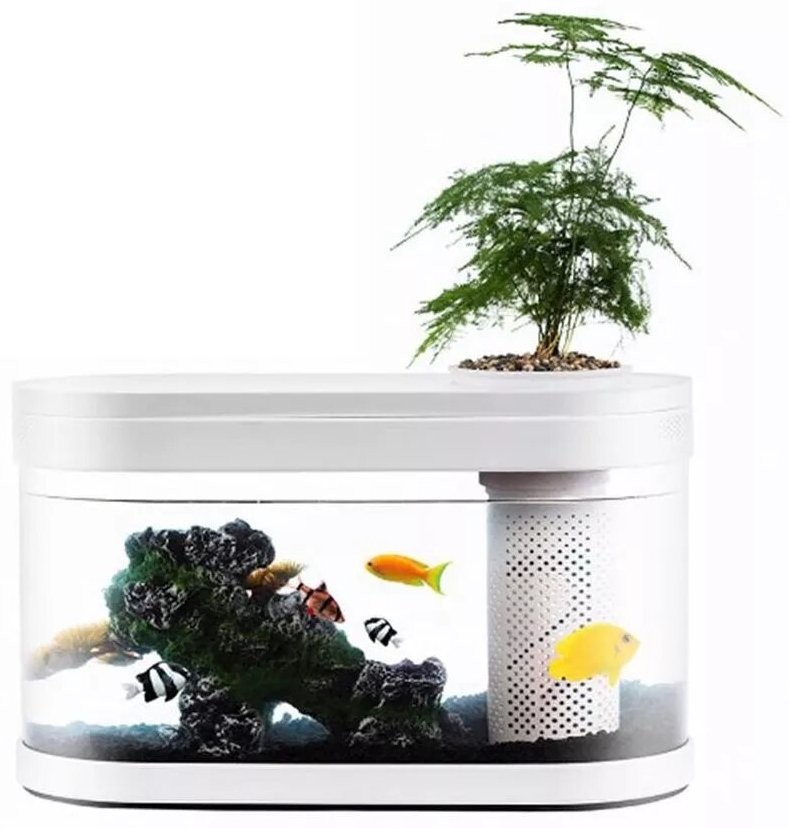 Умный аквариум Xiaomi Geometry Fish Tank Aquaponics Ecosystem HF-JHYG001