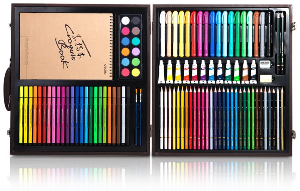 Набор для рисования DELI Painting Set Wooden Box