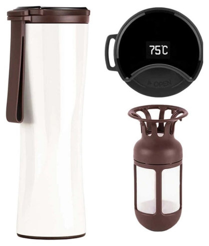 Термокружка Kiss Kiss Moka Smart Cup Oled 430ml белая