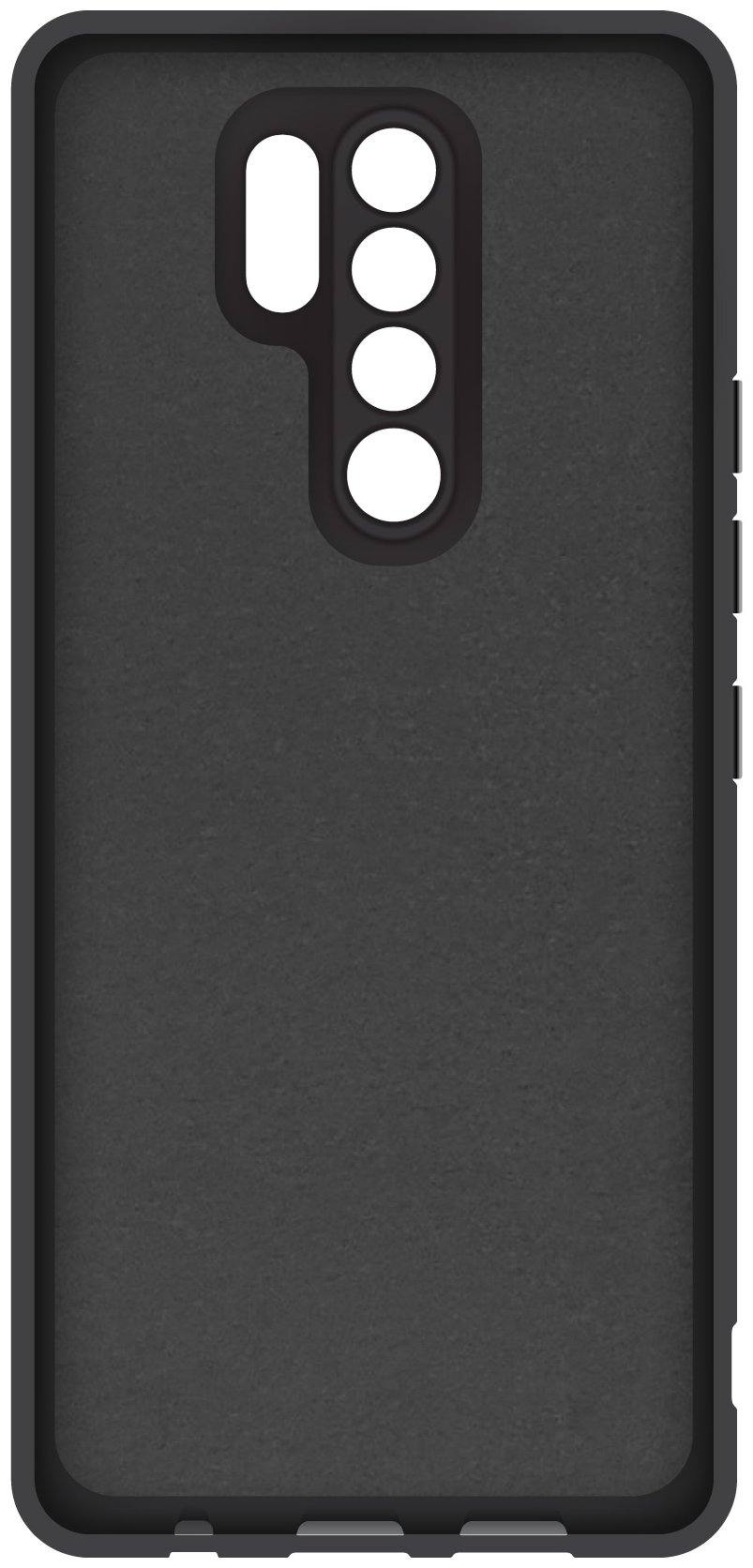 Чехол для смартфона BoraSCO Microfiber для Xiaomi Redmi Note 9 Pro/ 9S черный