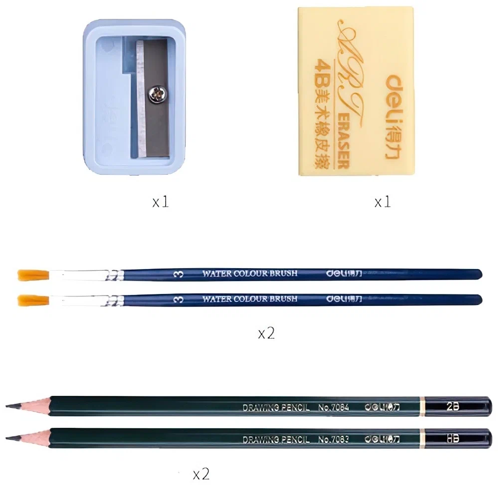 Набор для рисования DELI Painting Set Wooden Box