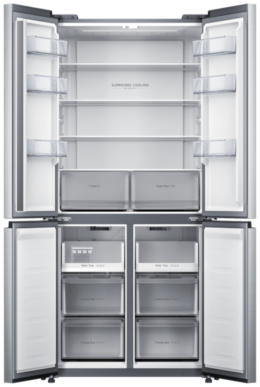 Холодильник с морозильником Mijia Refrigerator Cross Door 451L серебристый LTP4615RU 