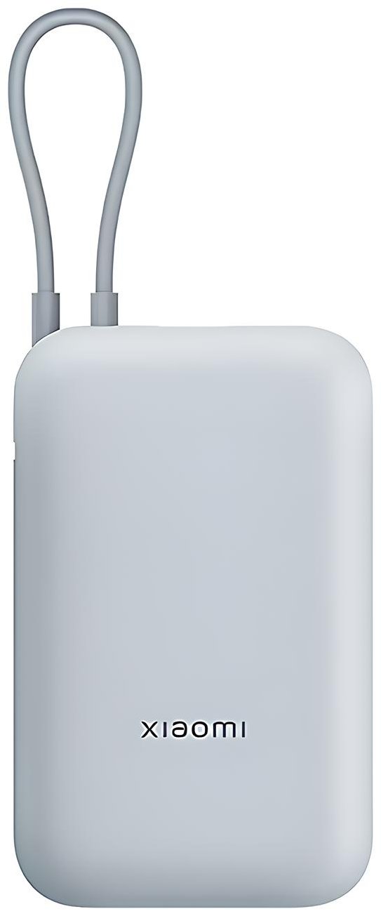 Портативный аккумулятор Xiaomi Power Bank 10000mAh (встроенный кабель) синий BHR9073GL