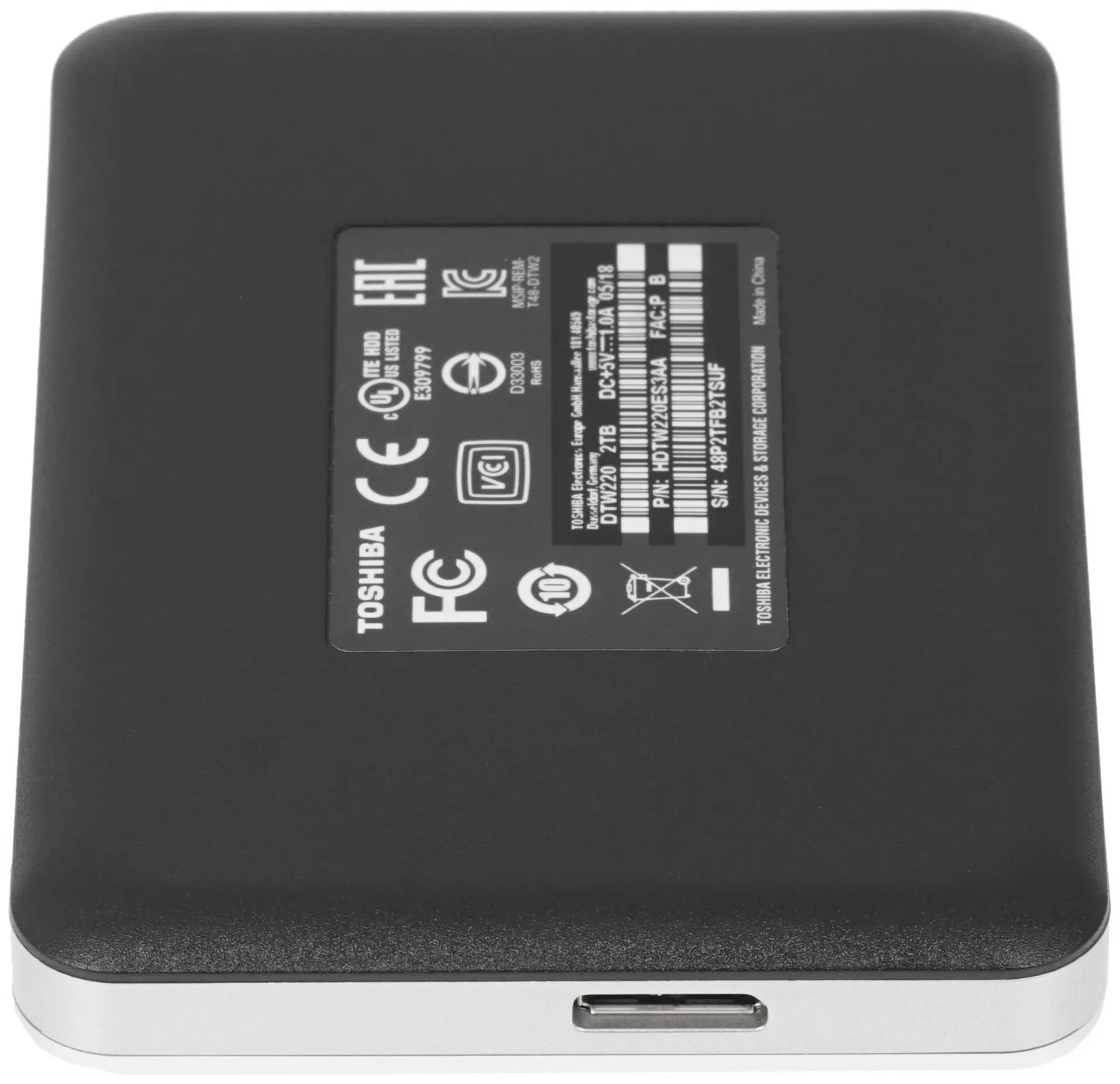 Внешний HDD 2Tb Toshiba Canvio Premium NEW серебристый HDTW220ES3AA
