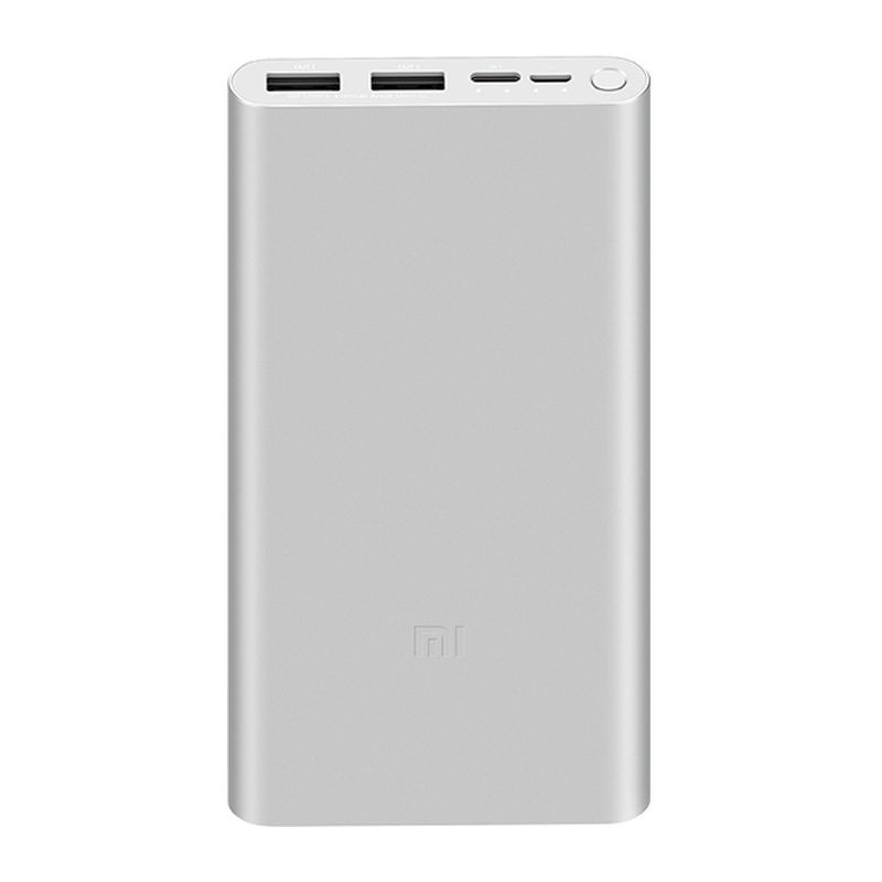 Портативный аккумулятор Xiaomi Mi Power Bank 3 10000 mAh серебристый (PLM13ZM)