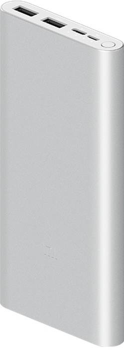 Портативный аккумулятор Xiaomi Mi Power Bank 3 10000 mAh серебристый (PLM13ZM)