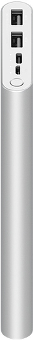 Портативный аккумулятор Xiaomi Mi Power Bank 3 10000 mAh серебристый (PLM13ZM)