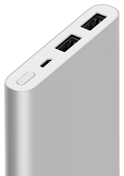 Портативный аккумулятор Xiaomi Mi Power Bank 2S (2i) 10000 mAh серебристый (PLM09ZM)