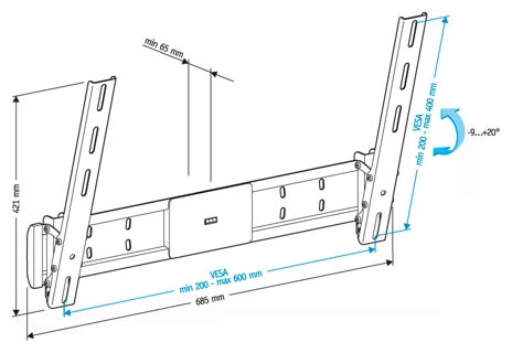 Кронштейн для телевизора Holder LCD-T6609-B черный