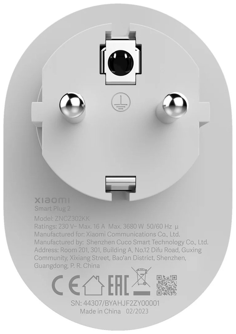 Умная розетка Xiaomi Smart Plug 2 Wi-Fi BHR6868EU