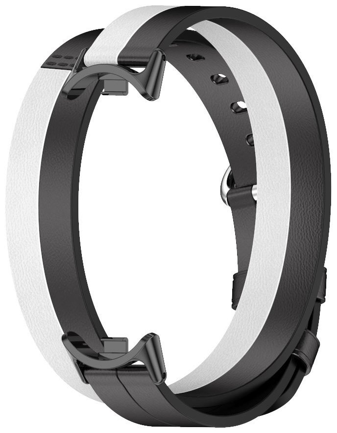 Ремешок для фитнес браслета Xiaomi Smart Band 8 Double Wrap Strap черно-белый BHR7311GL