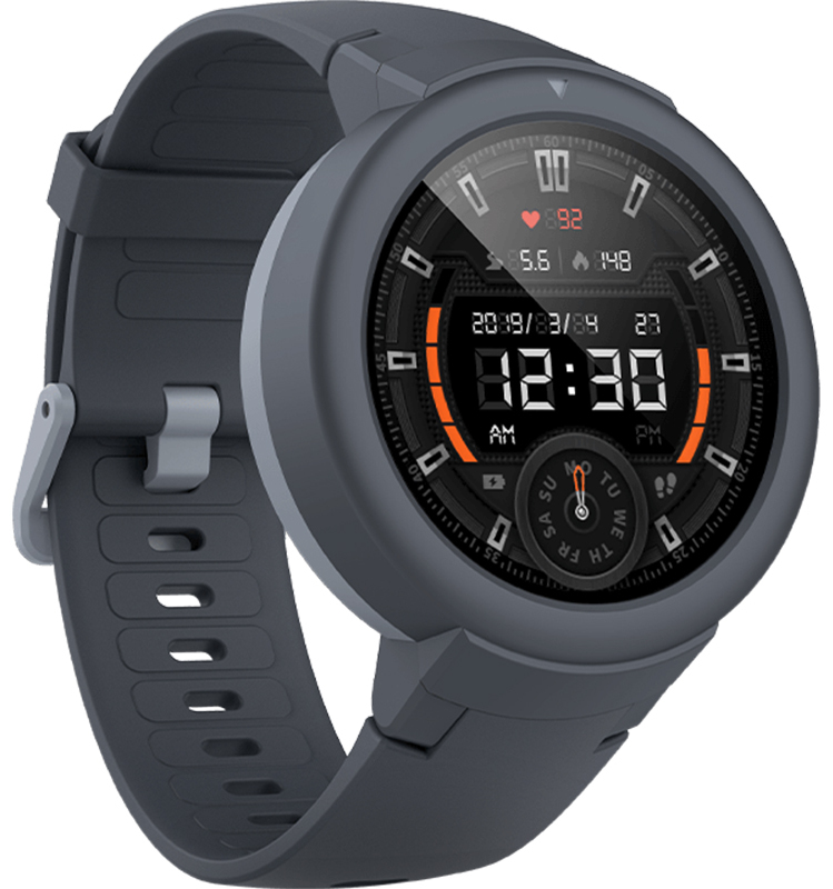 Смарт-часы Xiaomi Amazfit Verge Lite серый с серым ремешком