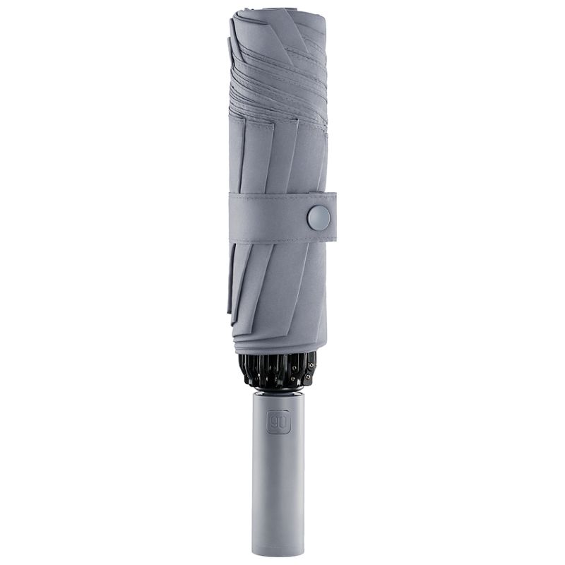 Зонт NINETYGO обратного складывания со светодиодной подсветкой серый