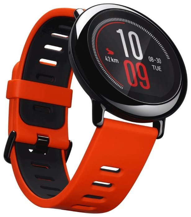 Смарт-часы Xiaomi Amazfit Pace черный с красным ремешком