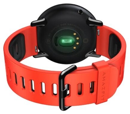Смарт-часы Xiaomi Amazfit Pace черный с красным ремешком
