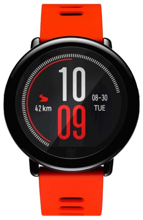 Смарт-часы Xiaomi Amazfit Pace черный с красным ремешком