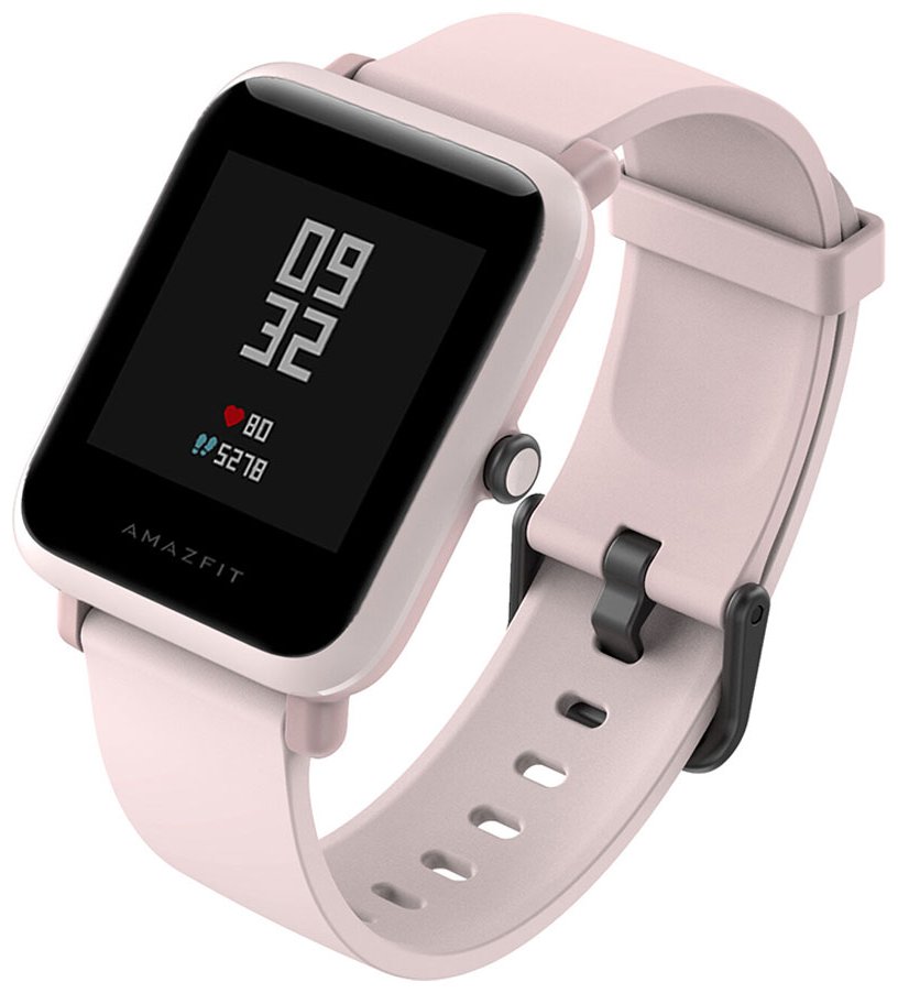 Смарт-часы Amazfit Bip S розовый с розовым ремешком