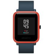 Смарт-часы Amazfit Bip S красно-оранжевый с синим ремешком